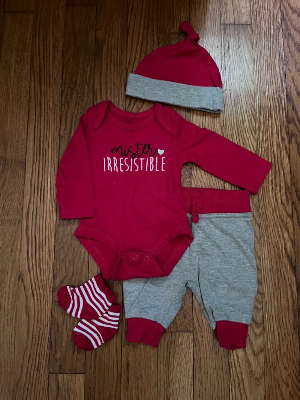 Mister Irresistible Baby Boy Valentine's Day Set, 3 Months